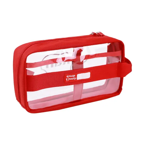 Rough Enough Холст Портативный Сумка для хранения Сумка для макияжа Сумка для туалетных принадлежностей Большая Унисекс Красная