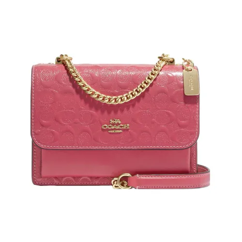 COACH Klare Кожа Курьерская Сумка Сумка через плечо Маленькая Женская Розовая