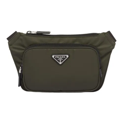 PRADA Переработанный нейлон с кожей Saffiano сумка через плечо мужская мохово-зеленый