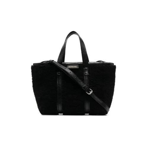 Balenciaga Barbes Овчина Тоут Сумка Сумка для покупок Сумка через плечо Сумка Женская Черная