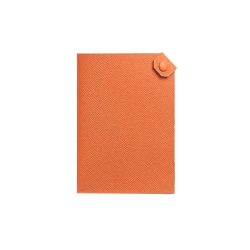 HERMES Tarmac Epsom Телячья кожа Держатель для паспорта Женский 93 Оранжевый
