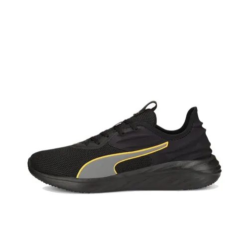 PUMA Better Foam Emerge 3D Rise Противоскользящие Устойчивые к истиранию Низкий Топ Беговые кроссовки Мужские Черные Желтые