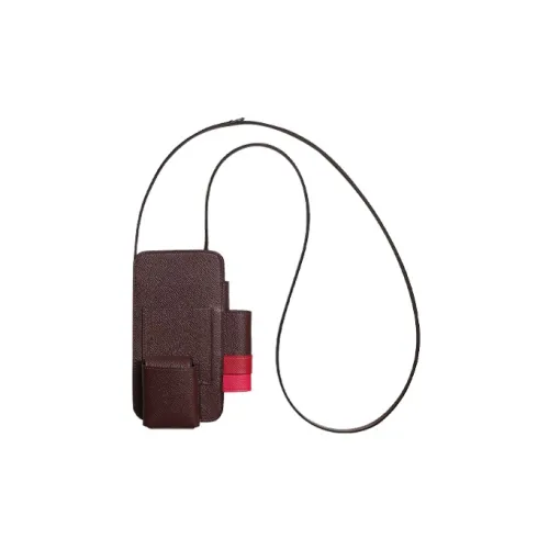 HERMES Hermèsway Epsom Телячья кожа Чехол для телефона Женские Седло Красный