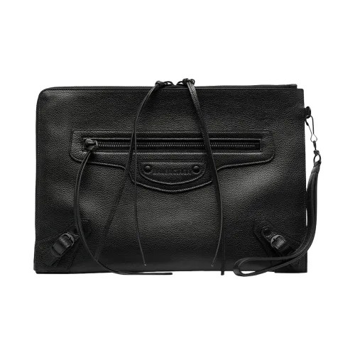 Balenciaga Телячья кожа Сумка сома Клатч Большой Мужской Черный