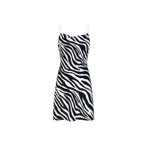 SILKY MIRACLE Черно-белая панда Зебра Платье-камзол Женское боди