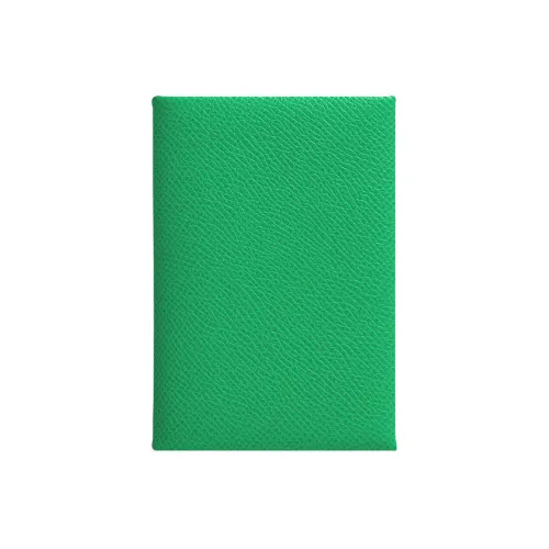 HERMES Calvi Duo Epsom Телячья кожа Держатель для карт Мини Женский Комикс Зеленый