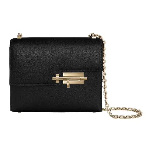 HERMES Verrou Chamkila Rare Козья кожа Snap Сумка с цепочкой Verrou Сумка Сумка через плечо Мини Женская Черная