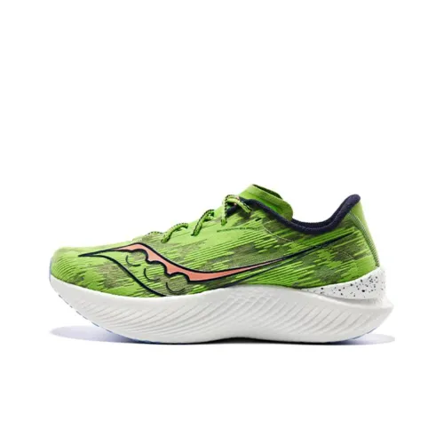 Saucony Endorphin Pro 3 противоскользящие устойчивые к истиранию низкий топ беговые кроссовки женские зеленые