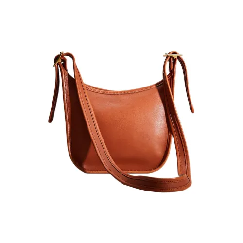 COACH Legacy Перчаточная дубленая кожа Сумка через плечо Средняя Женская Сандаловое дерево Коричневый