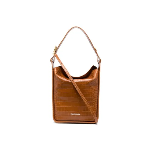 Balenciaga Tool 2,0 Крокодил Тисненый Телячья кожа Через плечо Сумка Маленькая Женская Коричневая
