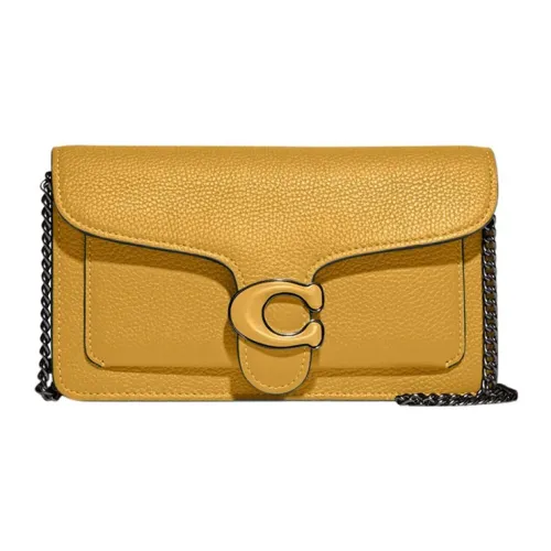 COACH Tabby GRAIN LEATHER Клатч Сумка через плечо Маленькая Женская Желтая