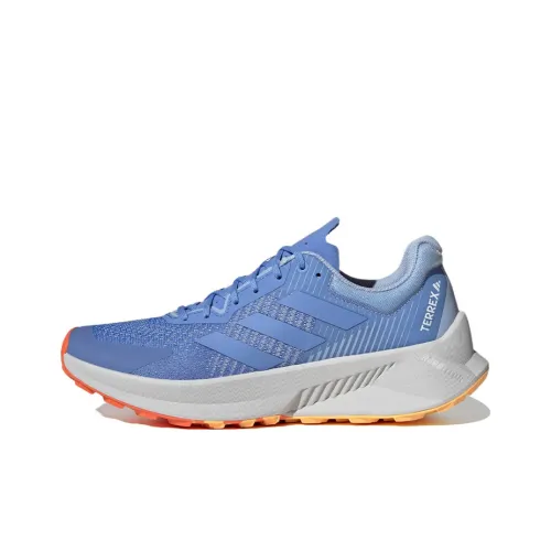 adidas Terrex Soulstride Trail Slip Resistant Abrasion Resistant Легкий Низкий Топ Беговые кроссовки Мужской Синий Белый