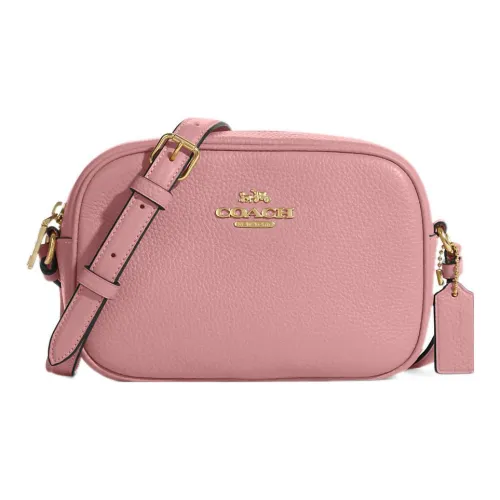 COACH Jamie Каменная кожа Camera Сумка Сумка через плечо Мини Женская Розовая