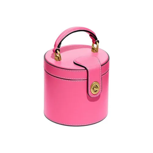 COACH Ювелирные украшения Bo Коровья кожа Шкатулка для украшений Makeup Bag Женские Розово-красный