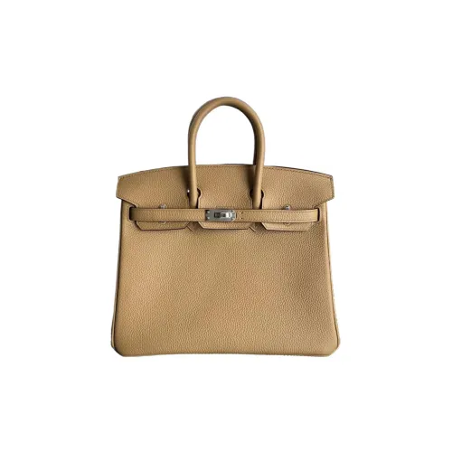 HERMES Birkin Коровья кожа Togo с Коровьей кожей Сумка Birkin Сумка Женская 4B Biscuit Цвет Печенья
