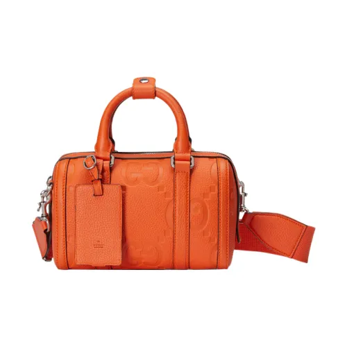 GUCCI Кожа Цилиндрическая Сумка Сумка через плечо Сумка Дорожная Сумка Мини Женская Апельсин