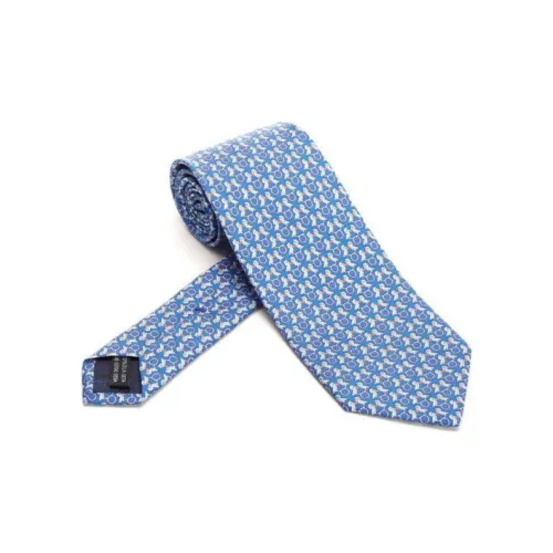 Ferragamo Шелковые галстуки, синий, мужской