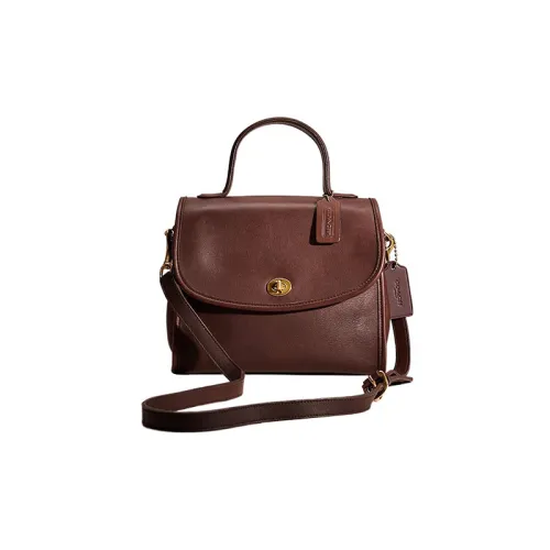 COACH Перчаточная дубленая кожа Estate Сумка Сумка через плечо Сумка на одно плечо Средний Женская Сандаловое дерево Коричневый