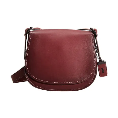 COACH Седло Перчаточная дубленая кожа Седло Сумка Сумка через плечо Средний Женские Сандаловое дерево