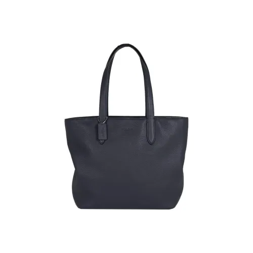 COACH Metropolitan Пескоструйная кожа Сумка-тоут Сумка для покупок Сумка через плечо Сумка Большая Мужская Темно-синяя