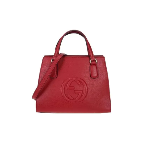 GUCCI Кожа Тоут Сумка Сумка для покупок Сумка через плечо Сумка Женская Красная