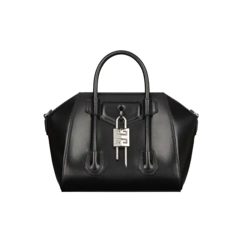 Givenchy Antigona Lock Телячья кожа Сумка через плечо Сумка Мини Женская Черная
