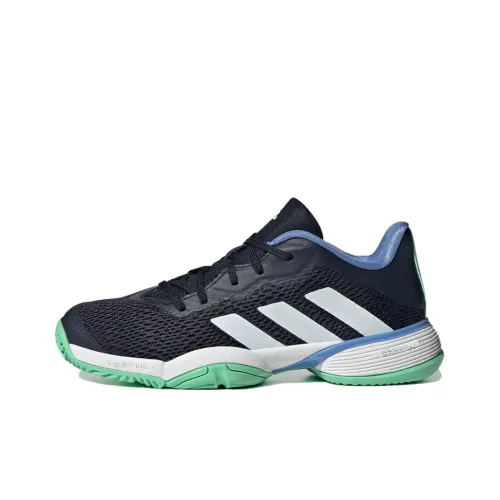 Adidas Barricade Low Топ Детские Теннисные Кроссовки Черные Синие Малыш
