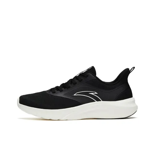 ANTA Running Collection Slip-resistant Abrasion-resistant Low Top Casual Running Shoes Men's Black ANTA Running Collection Противоскользящий Устойчивый к истиранию Низкий Топ Повседневные Беговые Кроссовки Мужские Черные