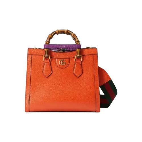 GUCCI Diana Кожа Тоут Сумка Сумка для покупок Сумка через плечо Сумка Маленькая Женская Апельсин