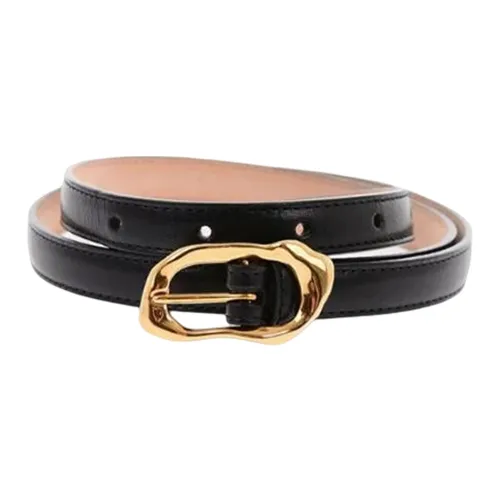 Alexander McQueen Ремни из коровьей кожи, черные, женские