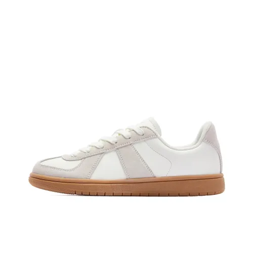 QIAODAN Slip-resistant Abrasion-resistant Lightweight Low-Top Skateboarding Shoes Women's White Gray QIAODAN Противоскользящие Износостойкие Легкие Низкие Кроссовки для Скейтбординга Женские Белые Серые