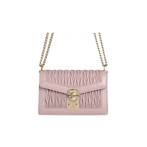 MIU MIU Confidential Lambskin Crossbody Bag Shoulder Bag Women's Light Pink