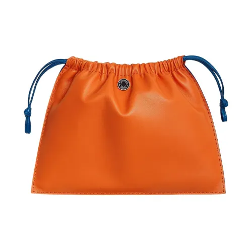 HERMES Pilo Мирро (фиолетовый) Овечья кожа с Swift Телячья кожа Клатч Женские Оранжево-красный