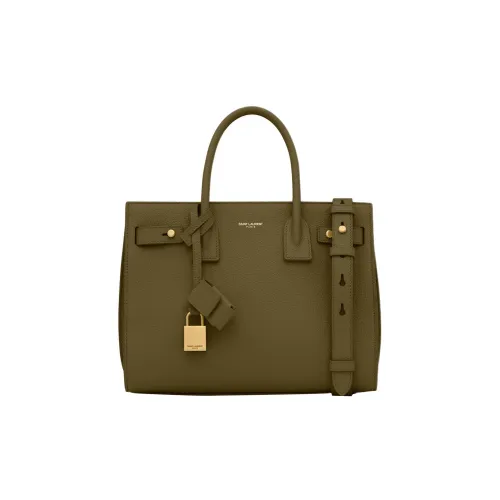 SAINT LAURENT SAC DE JOUR Телячья кожа Сумка через плечо Сумка Женская Цвет Зеленый