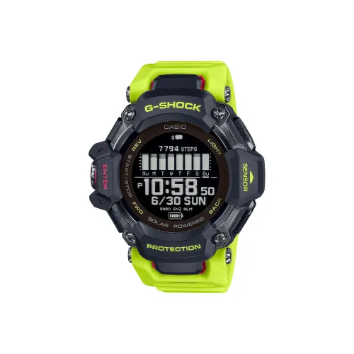 CASIO G SHOCK Collection Солнечный Кварцевый механизм Смольный ремешок Часы Мужские Многоцветный циферблат часов