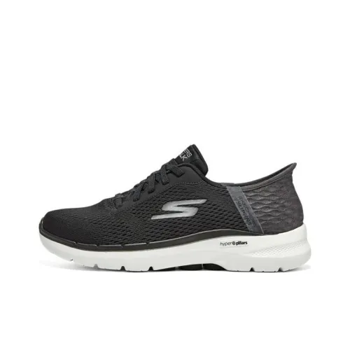 Skechers Go Walk 6 Hands Бесплатно Slip ins Низкий Топ Повседневный Мужской Черный