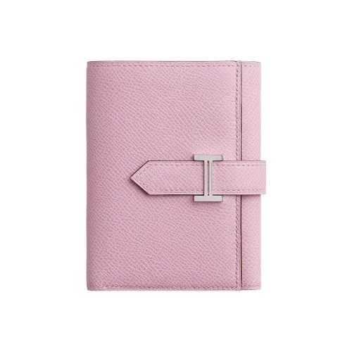 HERMES Bearn Epsom Телячья кожа Кошелек Женские X9 Розово-фиолетовый Sylvestre Мальвовый фиолетовый