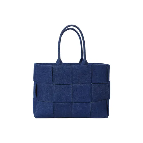 Bottega Veneta Хлопок Деним Тоут Сумка Сумка для покупок Сумка Женская Синяя