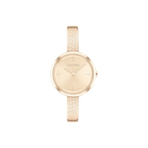 Calvin Klein Wind Style Collection Женские часы Кварцевый механизм Ремешок из нержавеющей стали 30 мм Золотой циферблат