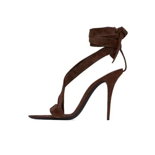SAINT LAURENT DEVA One Ремешок Сандалии Женские Коричневый