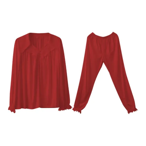 CHELNLSEEY Пижамный комплект женский китайский красный