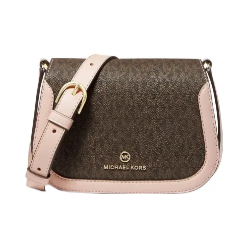 MICHAEL KORS Кожа Седло Сумка Сумка через плечо Маленькая Женская Коричневая