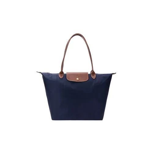 LONGCHAMP Le Pliage Ткань Сумка для покупок Пельмени Сумка на одно плечо Большая Женская Морской синий