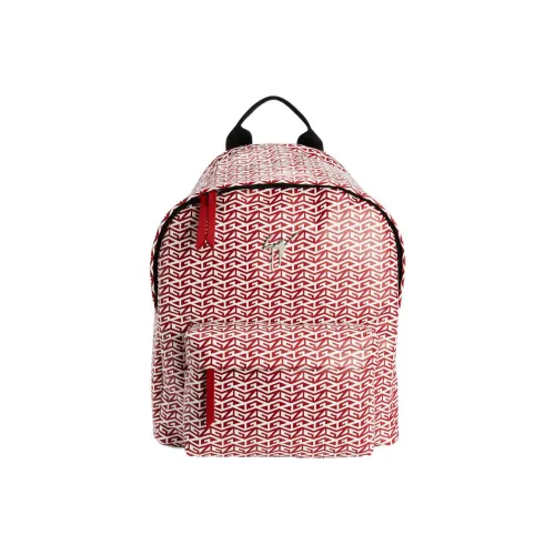 Giuseppe Zanotti GZ Leather Backpack Men's White Red Джузеппе Занотти GZ Кожаный Рюкзак Мужской Белый Красный