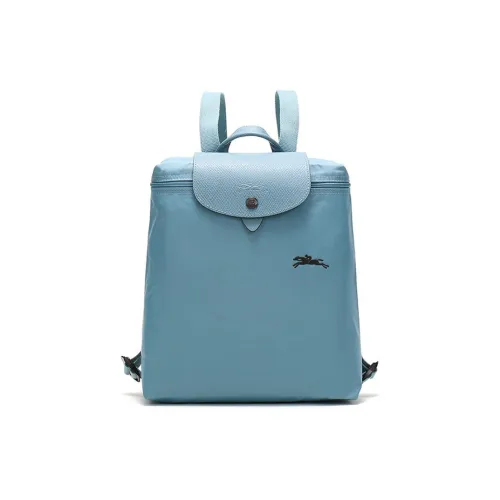 LONGCHAMP Le Pliage Коровья кожа Холст Рюкзак Сумка Женская Озерный Синий Норвежский Цвет
