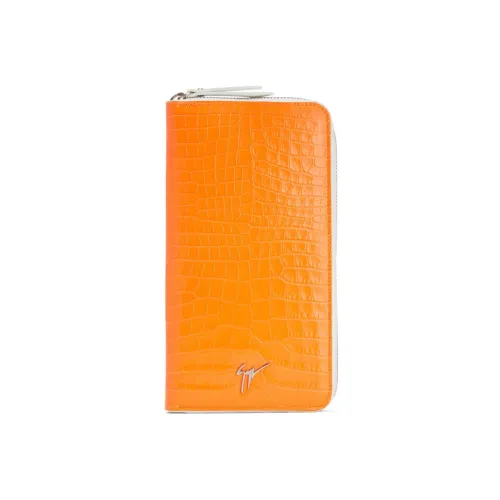Giuseppe Zanotti GZ Leather Wallet Men's Fluorescent Orange Джузеппе Занотти GZ Кожа Кошелек Мужской Флуоресцентный Оранжевый