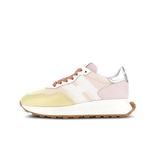 HOGAN H641 Низкий Топ Спортивная Повседневная Обувь Женская Белый Розовый Желтый