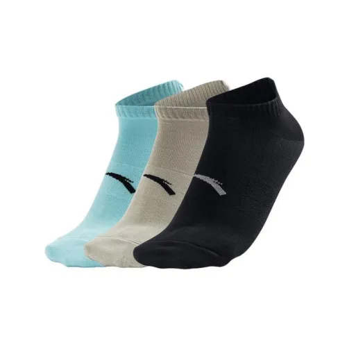 Anta 3 Pack Синий+Хаки+Черный Унисекс Беговые Носки