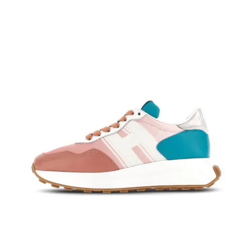 HOGAN H641 Низкий Топ Спортивная Повседневная Обувь Женская Белый Розовый Синий