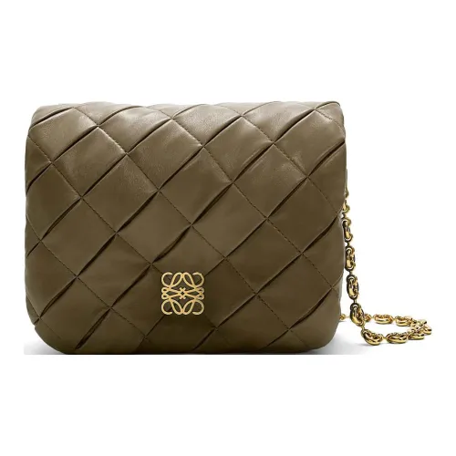 LOEWE Goya Nappa Sheepskin Сумка через плечо Женская Темно-хаки Зеленый